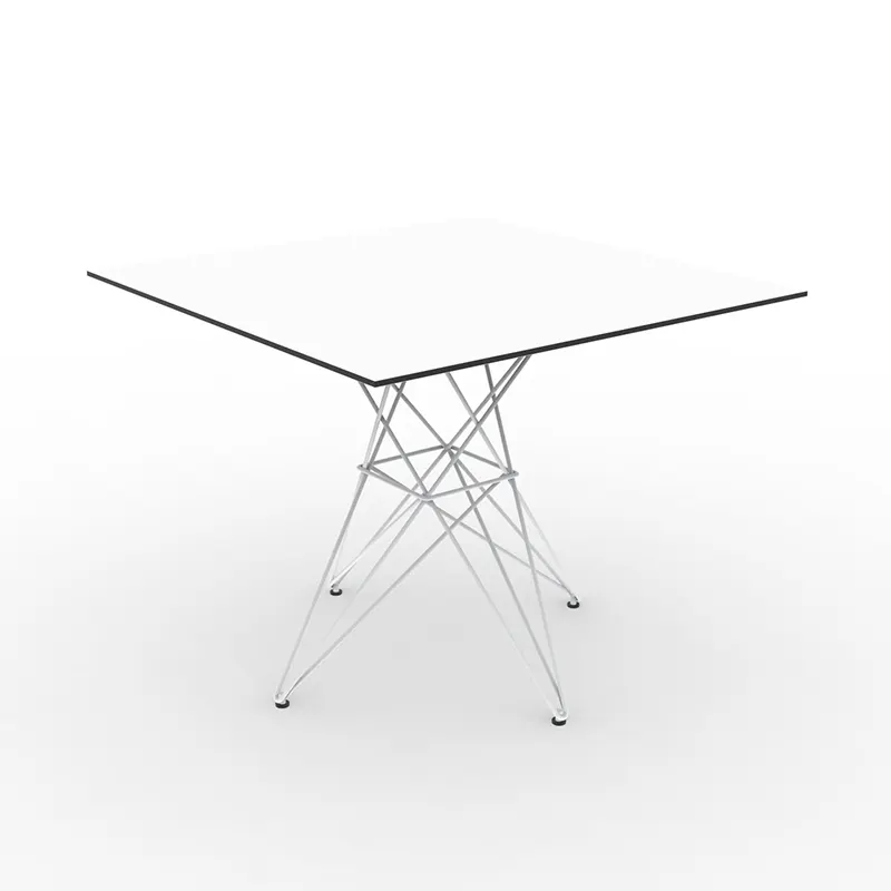 Faz Table Pied métallique 100x100x72